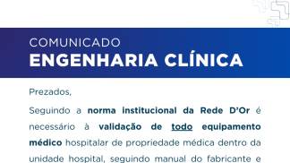 COMUNICADO ENGENHARIA CLINICA